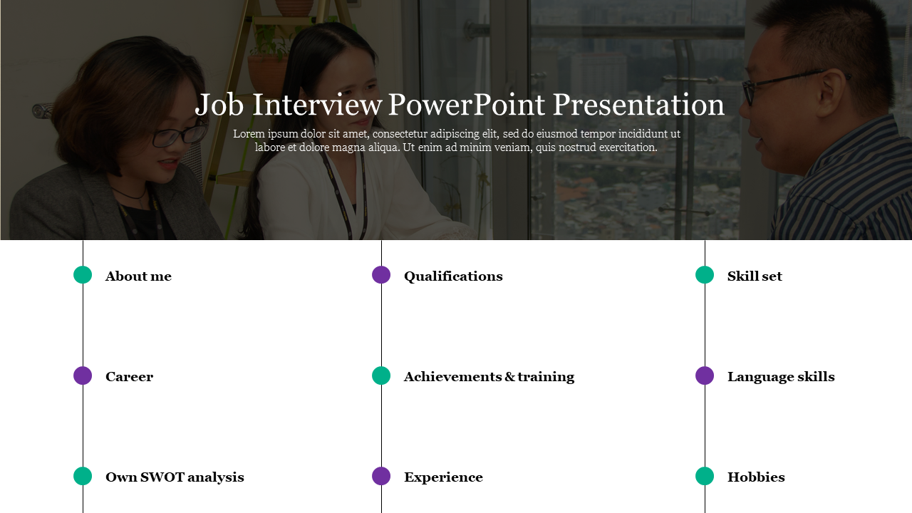Portfolio Job Interview PowerPoint Presentation